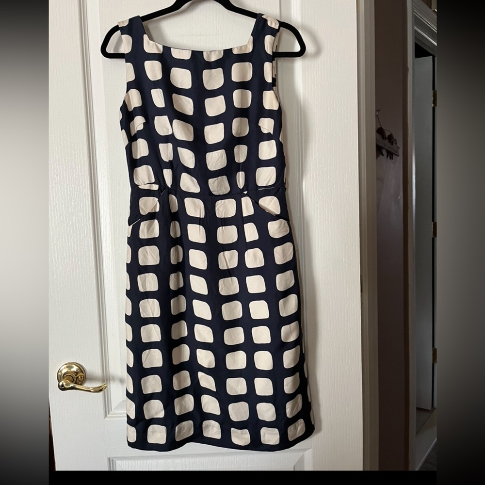 Milly Elegant Navy and White Silk Dress